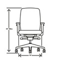 Office Chairs | HON HONNR12SAMP13BT Nucleus Series 16.63 in. to 21.13 in. Seat Height Up to 300 lbs. Recharge Task Chair - Navy Seat, Black Back/Base image number 5
