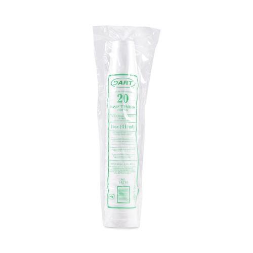  | Dart 14J16 14 oz. Foam Drink Cups - White (1000/Carton) image number 0