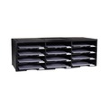 Desktop Organizers | Storex 61602U01C 12 Compartments 10.63 in. x 13.3 in. x 31.4 in. Literature Organizer - Black image number 1
