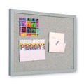Mailroom Equipment | MasterVision FB0470608 24 in. x 18 in. Designer Fabric Bulletin Board - Gray Fabric/Gray Frame image number 3