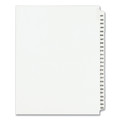 Back to School Sale | Avery 01346 11 in. x 8.5 in. 25-Tab 401 to 425 Avery Style Preprinted Legal Exhibit Side Tab Index Dividers - White (1-Set) image number 0