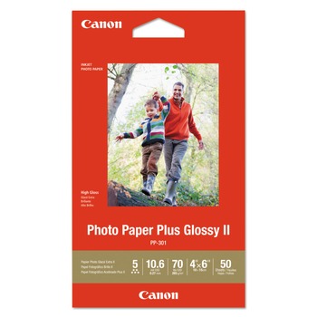 COPY AND PRINTER PAPER | Canon 1432C005 4 x 6 10.6 mil Photo Paper Plus Glossy II - Glossy White