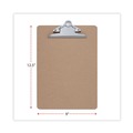 Clipboards | Universal UNV40304 1.25 in. Clip Capacity 8.5 in. x 11 in. Hardboard Clipboard - Brown image number 3