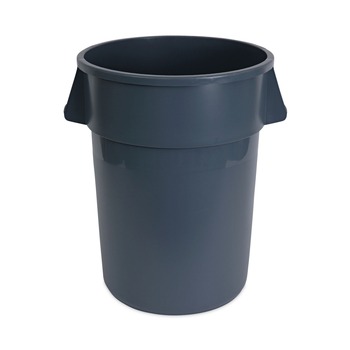 Boardwalk 3485199 44-Gallon Round Plastic Waste Receptacle - Gray