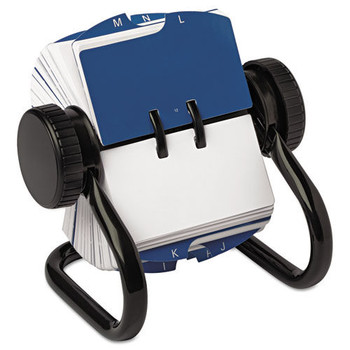 Rolodex 66700 Open Rotary Card File, Holds 250 1.75 x 3.25 Cards - Black