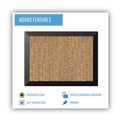 Bulletin Boards | MasterVision SF0422581012 24 in. x 18 in. Natural Cork Bulletin Board - Tan Surface/Black Wood Frame image number 6