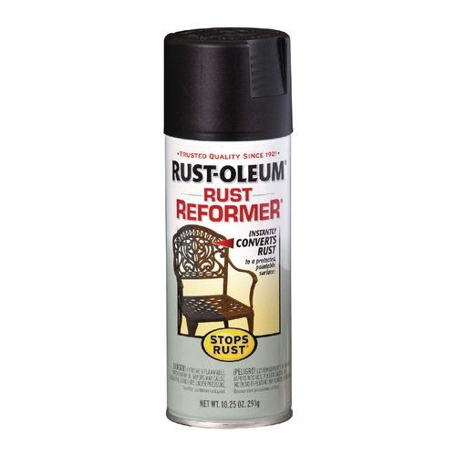 Painting | Rust-Oleum 215215 Stops Rust Rust Reformer Spray, Black, 10.25 oz Aerosol Can image number 0