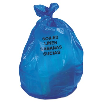 Heritage B6043PX 30 in. x 43 in. 1.3 mil. 30-Gallon Linear Low Density Health Care Can Liners - Blue (200/Carton)