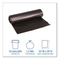 Just Launched | Boardwalk X6639SKKR01 33 in. x 39 in. 33 gal. 1.2 mil Recycled Low-Density Polyethylene Can Liners - Black (100/Carton) image number 4