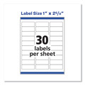 Labels | Avery 08460 1 in. x 2.63 in. Easy Peel Address Labels with Sure Feed Technology for Inkjet Printers - White (30/Sheet, 100 Sheets/Box) image number 1