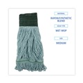 Mops | Boardwalk BWK1400MCT EchoMop with Looped-End Synthetic/Cotton Wet Mop Head - Medium, Blue (12/Carton) image number 5