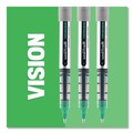 Pens | uni-ball 60108 VISION 0.5 mm Stick Roller Ball Pen - Blue Ink/Gray/Blue/Clear Barrel/Extra-Fine (1-Dozen) image number 2