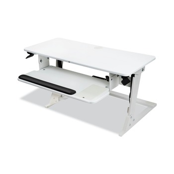 3M SD60W 35.4 in. x 23.2 in. x 6.2 in. to 20 in. Precision Standing Desk - White