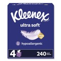 Paper Towels and Napkins | Kleenex 54308 Ultra Soft 3-Ply Facial Tissue - White (12/Carton) image number 0