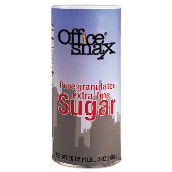 Office Snax 00019CT 20 oz. Reclosable Canister Of Sugar (24/Carton)