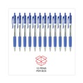 Pens | Universal UNV15531 1 mm Comfort Grip Retractable Ballpoint Pens - Medium, Blue (1 Dozen) image number 4