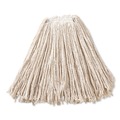 Mops | Rubbermaid Commercial FGF11800WH00 24 oz. 1 in. Band Premium Cut-End Cotton Wet Mop Head - White (12/Carton) image number 3