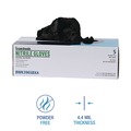 Disposable Gloves | Boardwalk 396SBXA 4.4 mil Disposable General-Purpose Powder-Free Nitrile Gloves - Small, Black (100/Box) image number 5