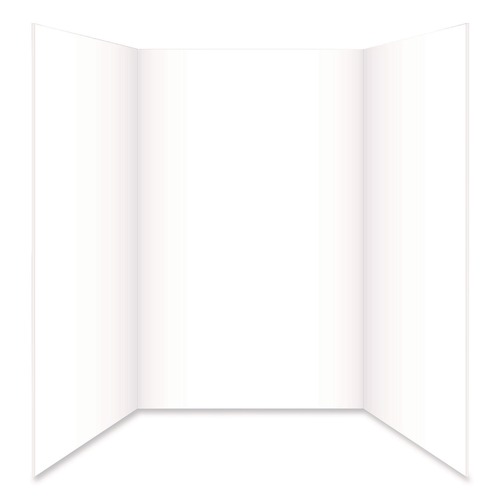 Project & Display Boards | Royal Brites 20317 28 in. x 40 in. 0.19 in. Thick Tri-Fold Foam Board - White/White image number 0