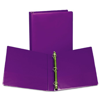 Samsill U86308 Earth's Choice 11 x 8.5 Plant-Based Durable 3-Ring Fashion View Binder - Purple (2/Pack)