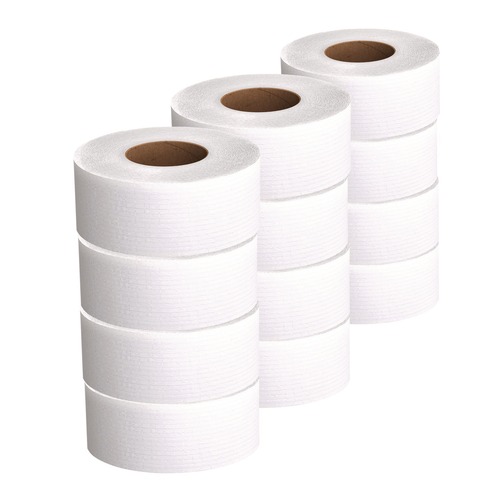  | Scott 07805 Essential 3.55 in. x 1000 ft. 2-Ply Septic Safe JRT Jumbo Roll Bathroom Tissue - White (12 Rolls/Carton) image number 0