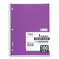 Notebooks & Pads | Mead 06622 11 in. x 8 in. Sheets 1-Subject Medium/College Rule Spiral Notebook - Random Assorted Cover Color image number 8