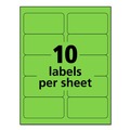 Labels | Avery 05976 2 in. x 4 in. High-Visibility Permanent Laser ID Labels - Neon Green (100/Box) image number 4