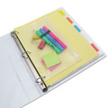 Binders | Angler's ANG51 6 in. x 9.5 in. 2- to 7-Hole Punched Zip-All Ring Binder Pocket - Clear image number 2