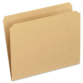 Pendaflex RK152 Two-Ply Dark Kraft File Folders, Straight Cut, Top Tab, Letter - Brown (100/Box)