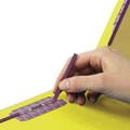 Just Launched | Smead 26789 End Tab Pressboard Classification Folders with Six SafeSHIELD Fasteners - Letter, Yellow (10/Box) image number 2