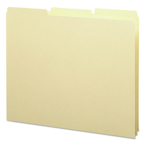 File Folders | Smead 50134 1/3-Cut Tab 8.5 in. x 11 in. Recycled Blank Top Tab File Guides - Manila (100/Box) image number 0