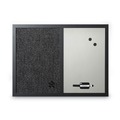 Bulletin Boards | MasterVision MX04433168 24 in. x 18 in. Designer Combo MDF Wood Frame Fabric Bulletin/Dry Erase Board - Charcoal/Gray/Black image number 0