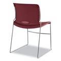 Office Chairs | HON H4041.MB.Y Olson Stacker 300 lbs. Capacity 17.75 in. Seat Height High Density Chair - Mulberry/Chrome (4/Carton) image number 4