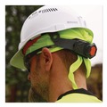 Safety & First Aid | Ergodyne 12476 Chill-Its 6615 One Size Fits Most High-Performance Bandana Doo Rag with Terry Cloth Sweatband - Lime image number 3