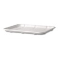 Food Trays, Containers, and Lids | Eco-Products EP-MP2SNFA 8.5 in. x 6.2 in. x 0.5 in. Sugarcane Fiber Meat and Produce Food Trays - White (400/Carton) image number 1