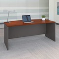 Office Desks & Workstations | Bush WC24446 Series C 71.13 in. x 36.13 in. x 29.88 in. Collection Bow Front Desk - Hansen Cherry/Graphite Gray image number 2