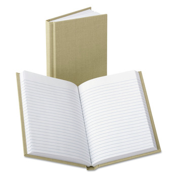 Boorum & Pease 6559EE 7 x 4.13 (96) Sheets Narrow Rule Bound Memo Books - Tan Cover