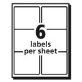 Labels | Avery 05664 Easy Peel 3.33 in. x 4 in. Shipping Labels with Sure Feed - Matte Clear (6-Piece/Sheet, 50 Sheets/Box) image number 4