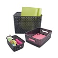Boxes & Bins | Advantus 40329 13.63 in. x 10.75 in. x 9 in. Weave Bins - Black (3/Pack) image number 3