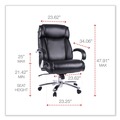 Office Chairs | Alera ALEMS4419 Maxxis Series 19.7 in. to 25 in. Seat Height Supports 500 lbs. Big/Tall Bonded Leather Chair - Black Seat/Back, Chrome Base image number 5