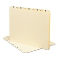 File Folders | Smead 50176 8.5 in. x 11 in. 1/5-Cut Top Tab Indexed A to Z File Guide Set - Manila (25/Set) image number 1