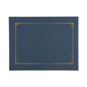 OFFICE DECOR | Universal UNV76897 8-1/2 in. x 11/8 in. x 10 in. A4 Certificate/Document Cover - Navy (6/Pack)