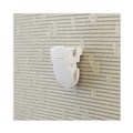 Desk Shelves | Advantus 75300 40 Sheet Capacity Wall Clips for Fabric Panels - White (4/Pack) image number 4