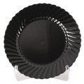 Bowls and Plates | WNA WNA CW6180BK Classicware 6 in. Plastic Plates - Black (18 Packs/Carton, 10/Pack) image number 1