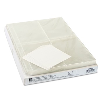 JUST LAUNCHED | C-Line 52584 3-Hole Punched Photo Pages for Eight 3.5 in. x 5 in. Photos - Clear (50/Box)
