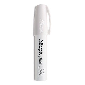 Sharpie 35568 Permanent Paint Marker - Extra-Broad Chisel Tip/White