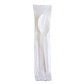 Cutlery | Boardwalk BWKSOUPWHPS Heavyweight Wrapped Polystyrene Soup Spoon Cutlery - White (1000/Carton) image number 2
