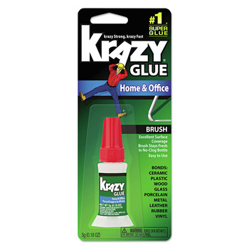  | Krazy Glue KG94548R Krazy 0.18 oz. All Purpose Brush-On Krazy Glue - Dries Clear