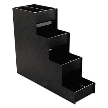  | Vertiflex Commercial Grade VFC-1916RC 6 in. x 19 in. x 15.88 in. 8-Compartments Narrow Condiment Organizer - Black