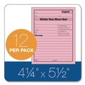 Notebooks & Pads | TOPS 3002P 4.25 in. x 5.5 in. No Copies One-Part Message Pad - Pink (1-Dozen) image number 2